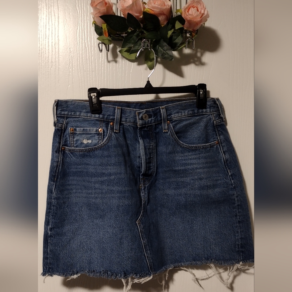 Levi's Blue Denim Mini Skirt